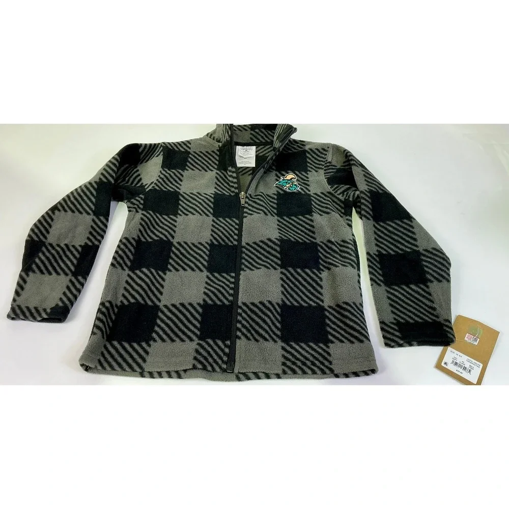 Rivalry Threads Kids Fleece Jacket Buffalo Plaid‎ Logo Zip Up Outerwear XS